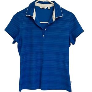 Calloway/ Lady Hagen Brand Women's Blue Button Down Golf Shirt/Polo